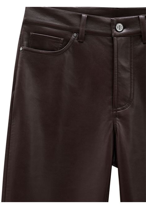 pantaloni bruno donna marrone scuro ANINE BING | A-03-10307BWN43